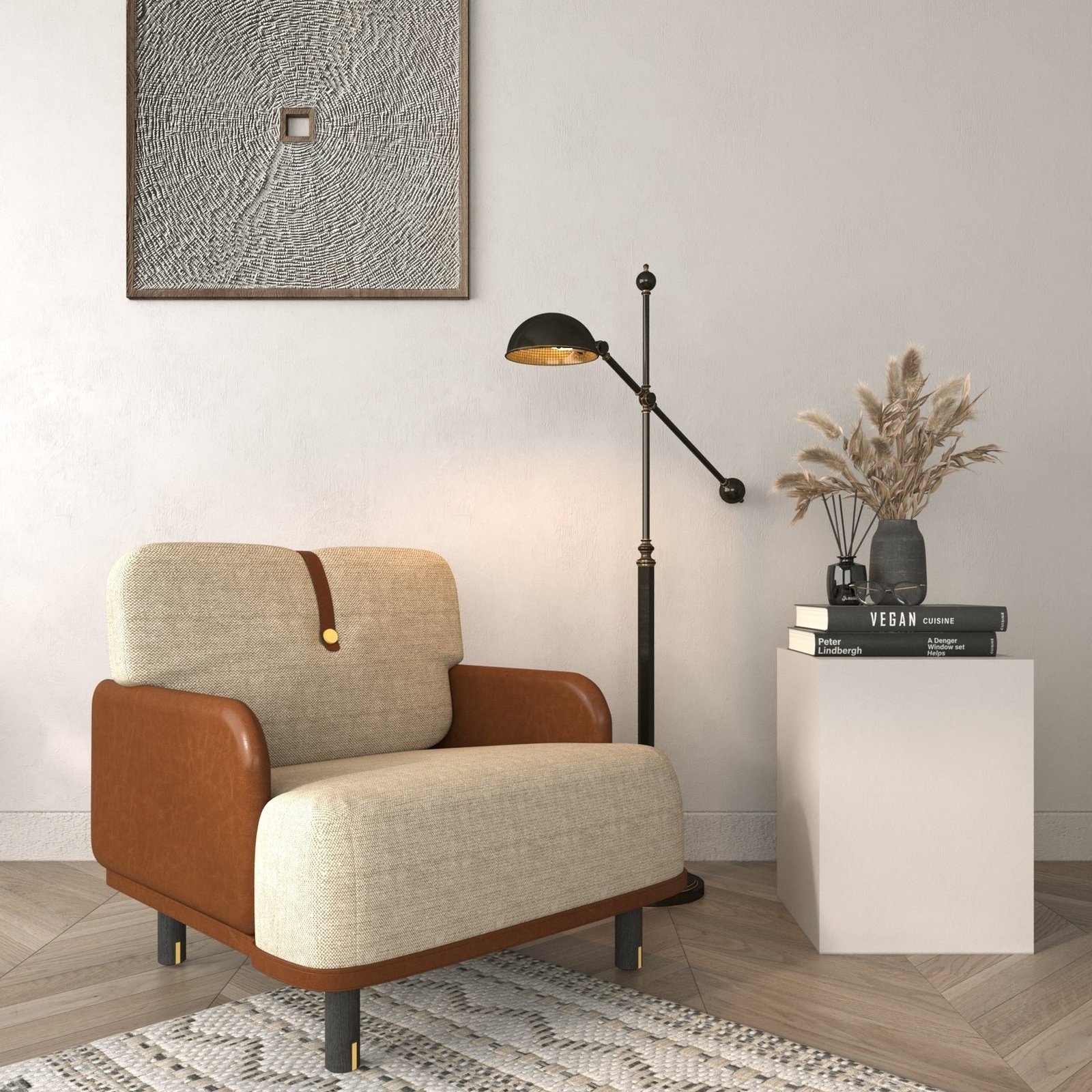 Semic Single Sofa – Sofa đơn phong cách Bắc Âu, chất liệu nhập khẩu