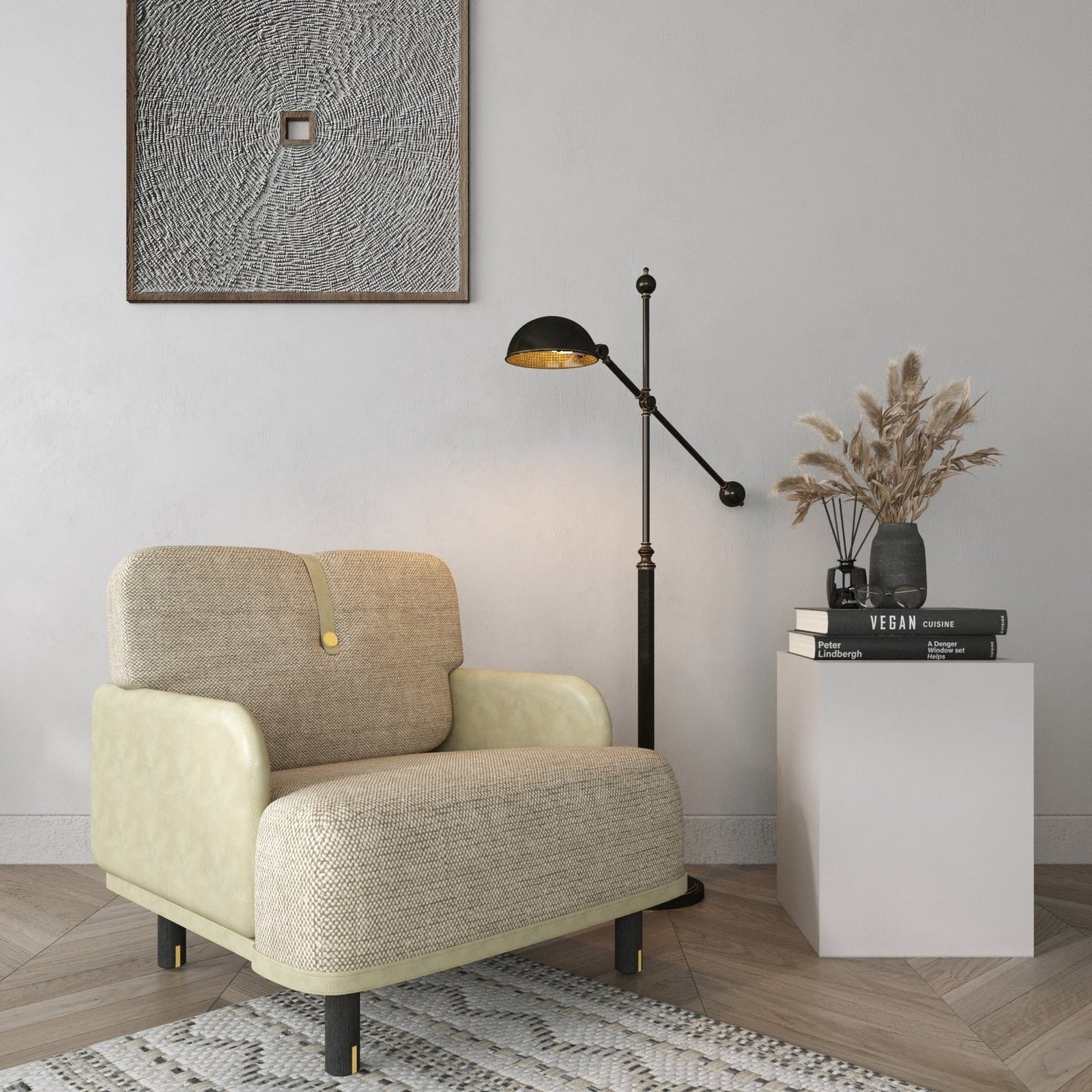 Semic Single Sofa – Sofa đơn phong cách Bắc Âu, chất liệu nhập khẩu