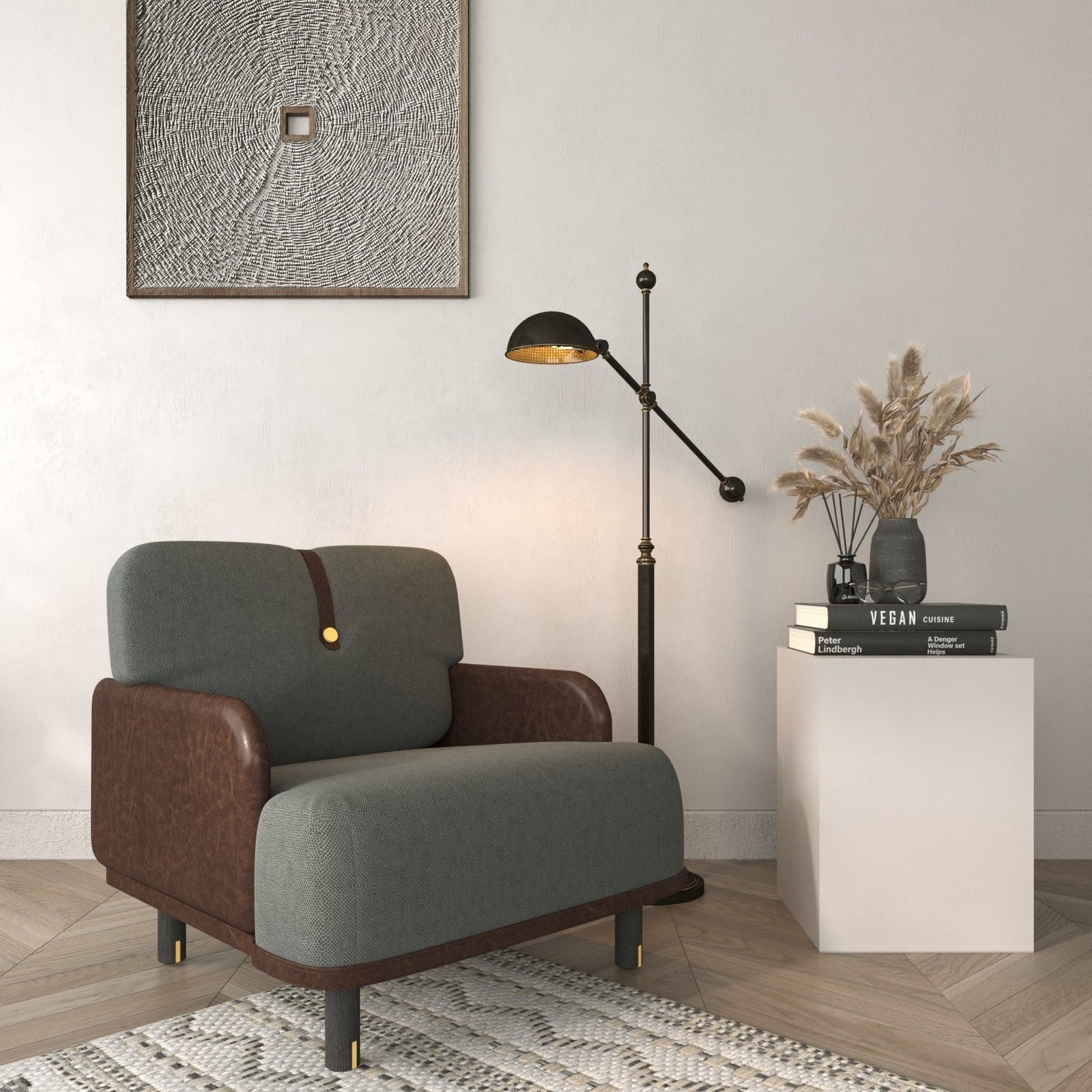 Semic Single Sofa – Sofa đơn phong cách Bắc Âu, chất liệu nhập khẩu