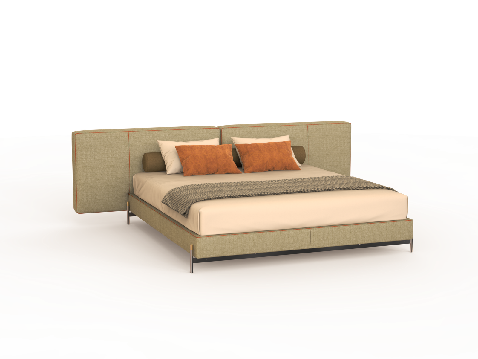 Mono Bed - Giường ngủ phong cách Bắc Âu, chất liệu nhập khẩu cao cấp