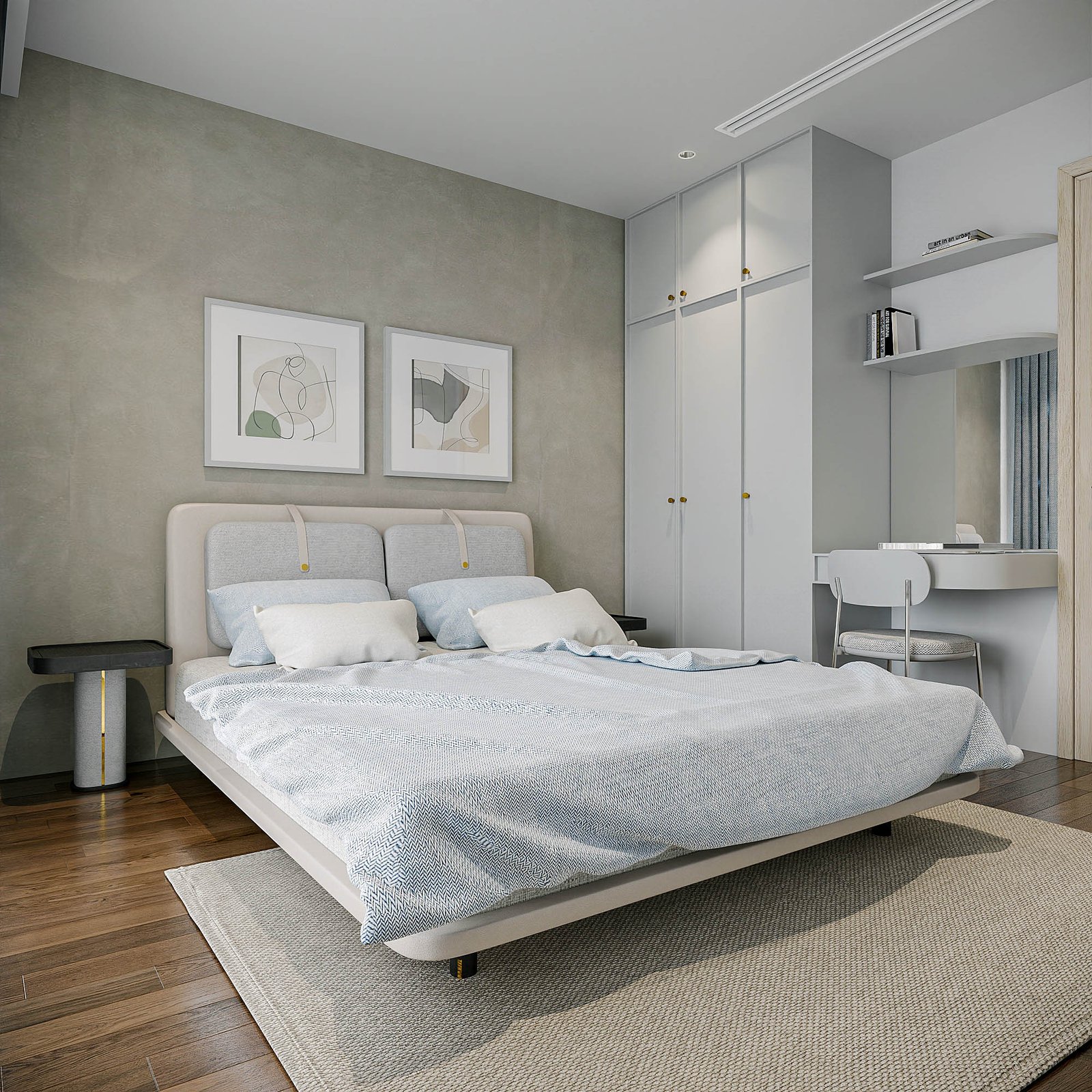 Hana Bed – Giường ngủ phong cách Bắc Âu, chất liệu nhập khẩu cao cấp